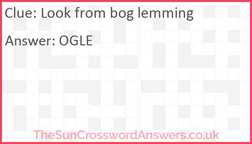 Look from bog lemming Answer