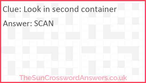 Look in second container Answer