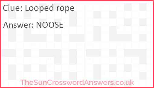 Looped rope Answer