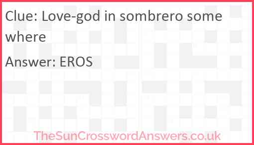 Love-god in sombrero somewhere Answer