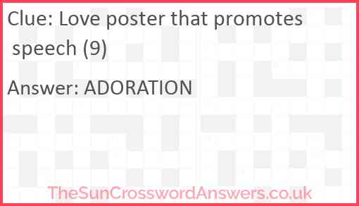 Love poster that promotes speech (9) Answer