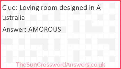 Loving room designed in Australia Answer