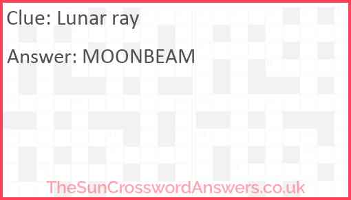 Lunar ray Answer