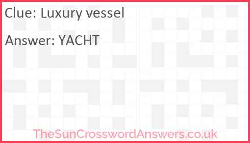 Luxury vessel Answer