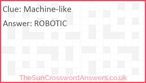 Machine-like Answer