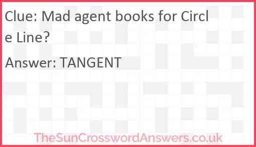 Mad agent books for Circle Line? Answer