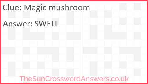 Magic mushroom Answer