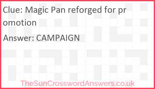 Magic Pan reforged for promotion Answer