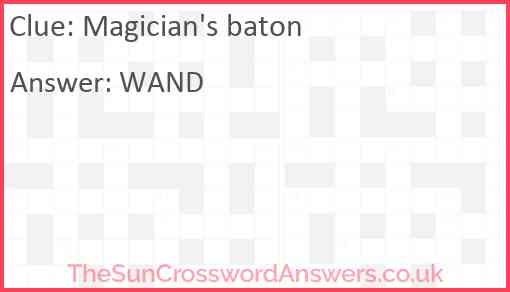 Magician's baton Answer