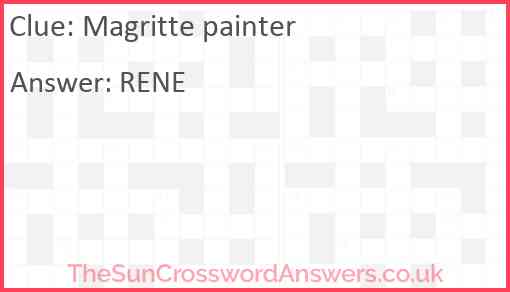 Magritte painter Answer