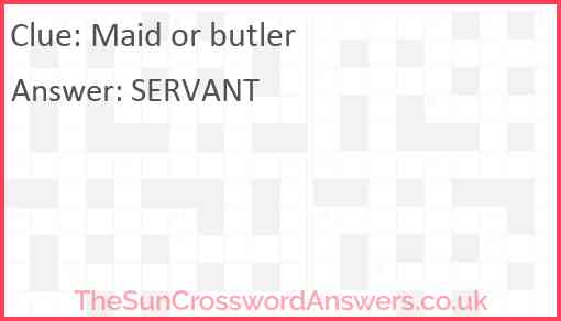 Maid or butler Answer