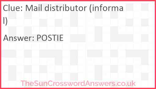 Mail distributor (informal) Answer