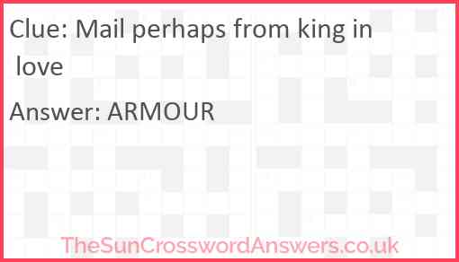 Mail perhaps from king in love Answer