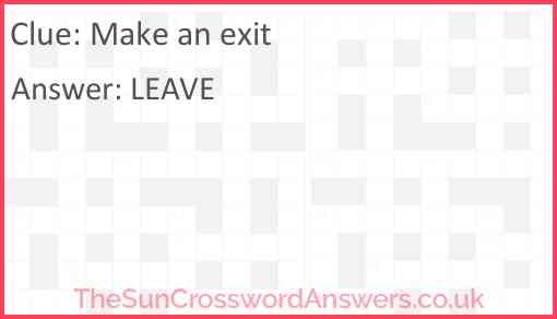 Make an exit Answer