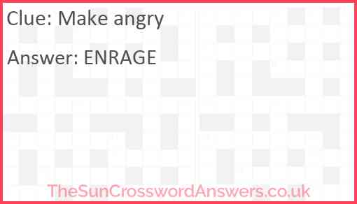 Make angry Answer