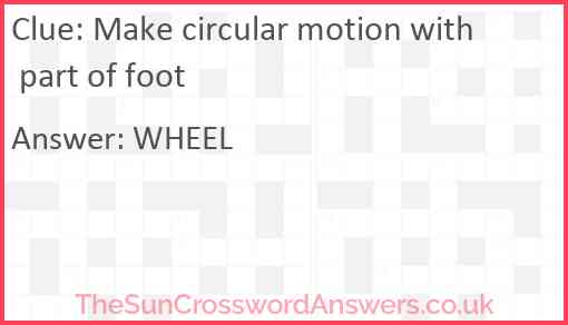 Make circular motion with part of foot Answer