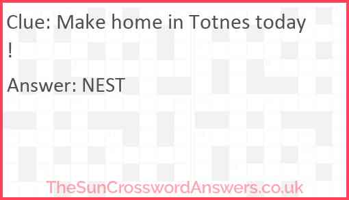 Make home in Totnes today! Answer
