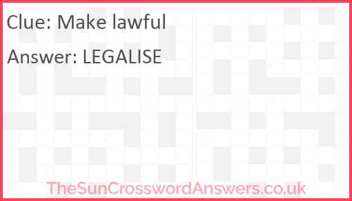 Make lawful Answer
