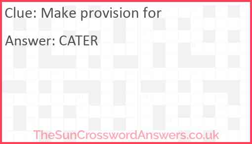 Make provision for Answer