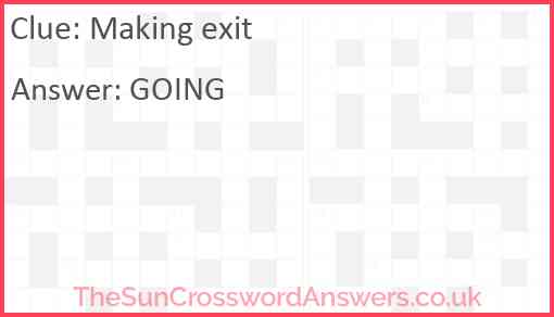 Making exit Answer