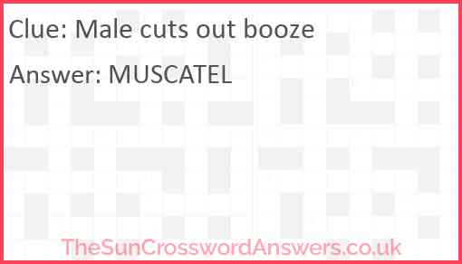 Male cuts out booze Answer