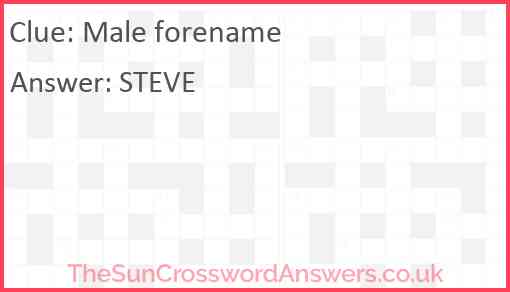 Male forename Answer