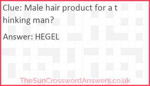 Male hair product for a thinking man? Answer