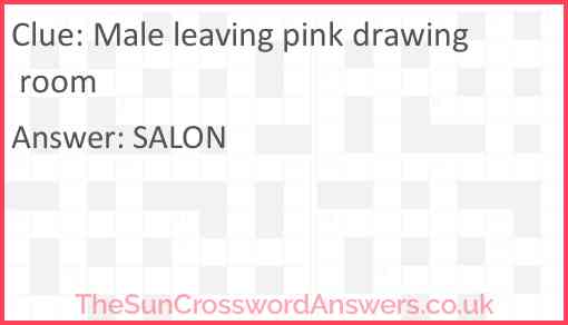 Male leaving pink drawing room Answer