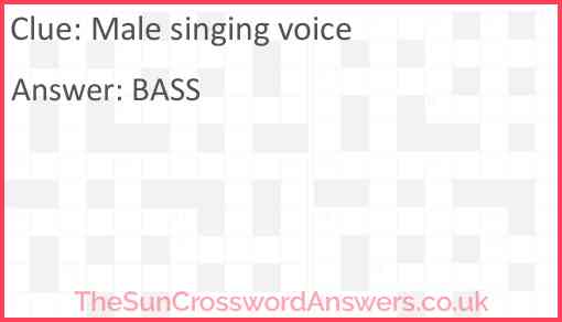 Male singing voice Answer