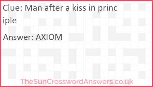 Man after a kiss in principle Answer