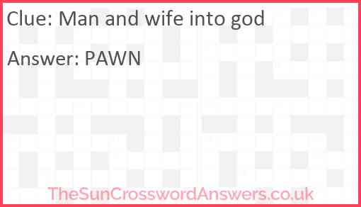 Man and wife into god Answer