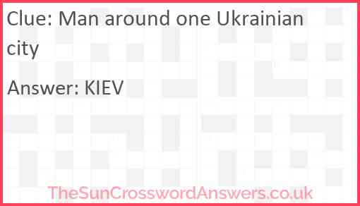 Man around one Ukrainian city Answer