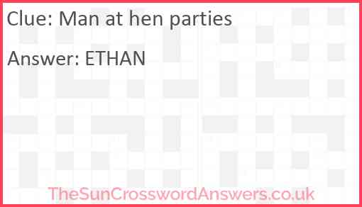Man at hen parties Answer