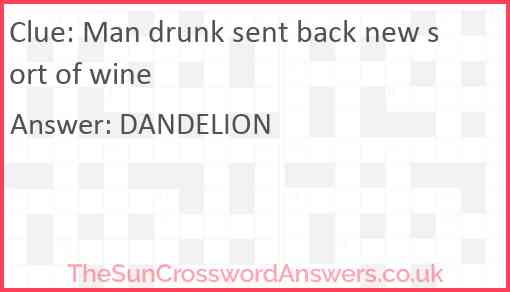 Man drunk sent back new sort of wine Answer