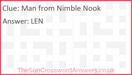 Man from Nimble Nook Answer