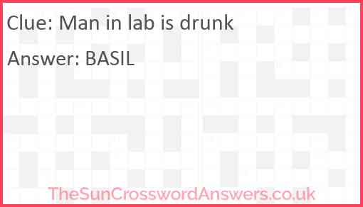 Man in lab is drunk Answer