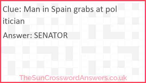 Man in Spain grabs at politician Answer