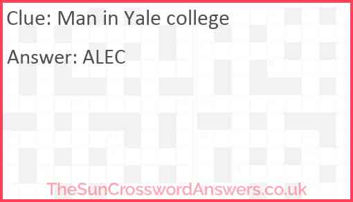 Man in Yale college Answer