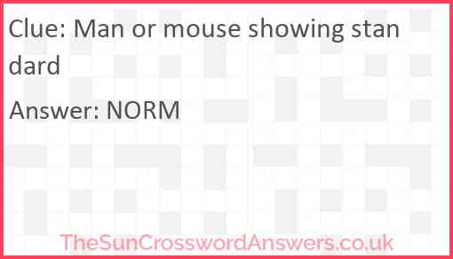 Man or mouse showing standard Answer