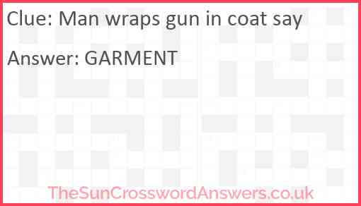 Man wraps gun in coat say Answer