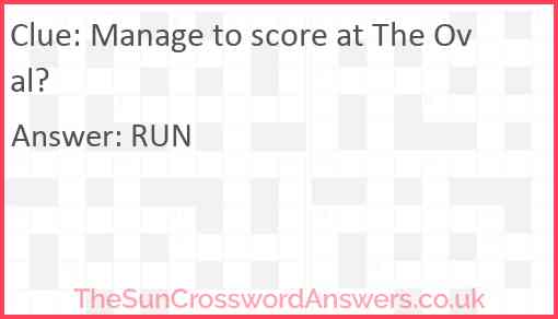 Manage to score at The Oval? Answer