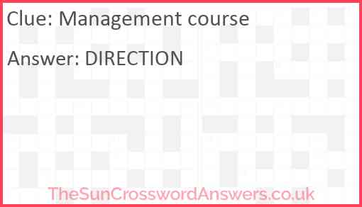 Management course Answer