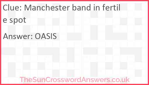 Manchester band in fertile spot Answer