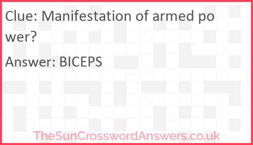 Manifestation of armed power? Answer