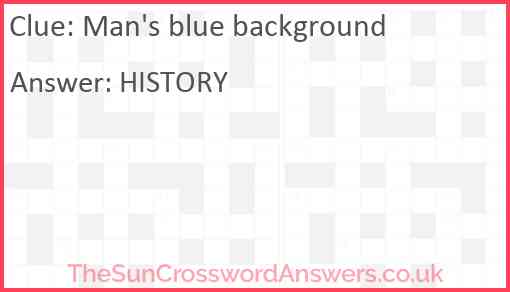 Man's blue background Answer