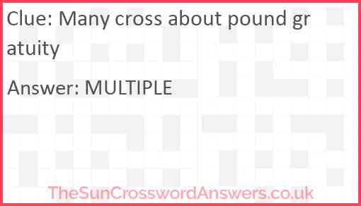 Many cross about pound gratuity Answer