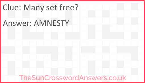 Many set free? Answer