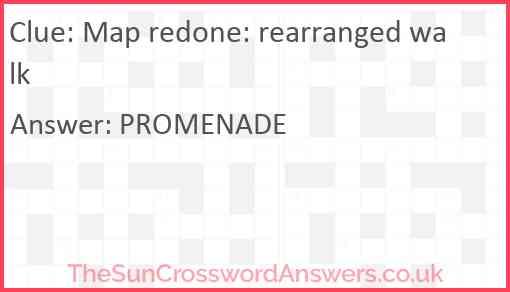 Map redone: rearranged walk Answer