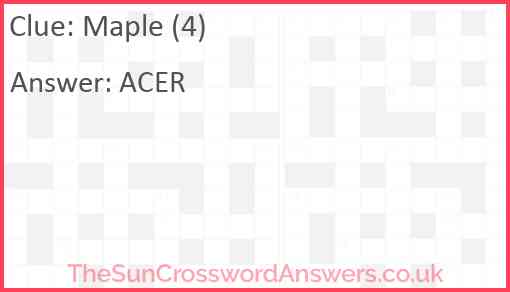 Maple (4) Answer