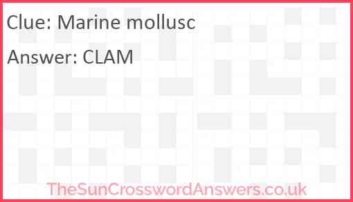 Marine mollusc Answer